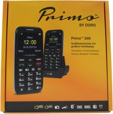 Großtasten-Handy Primo 366 black