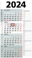 4-Monats-Kalender mit Memo 2024